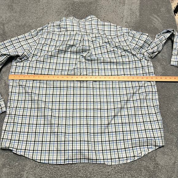 Duluth Trading WrinkleFighter Shirt Mens 3XL Plaid Blue Long Sleeve - Picture 7 of 7
